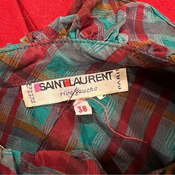 Vintage Yves Saint Laurent 2-piece Skirt Blouse Set - Picture 10 of 13